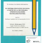 Charla de Información: El Sistema Educativo en Suiza Charla de Información: El Sistema Educativo en Suiza