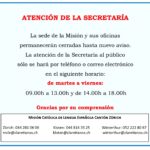 ATENCIÓN DE SECRETARÍA ATENCIÓN DE SECRETARÍA