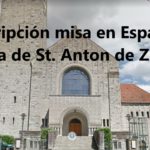 Inscripción para la asistencia a la misa en la Iglesia de St. Anton ZH. Inscripción para la asistencia a la misa en la Iglesia de St. Anton ZH.